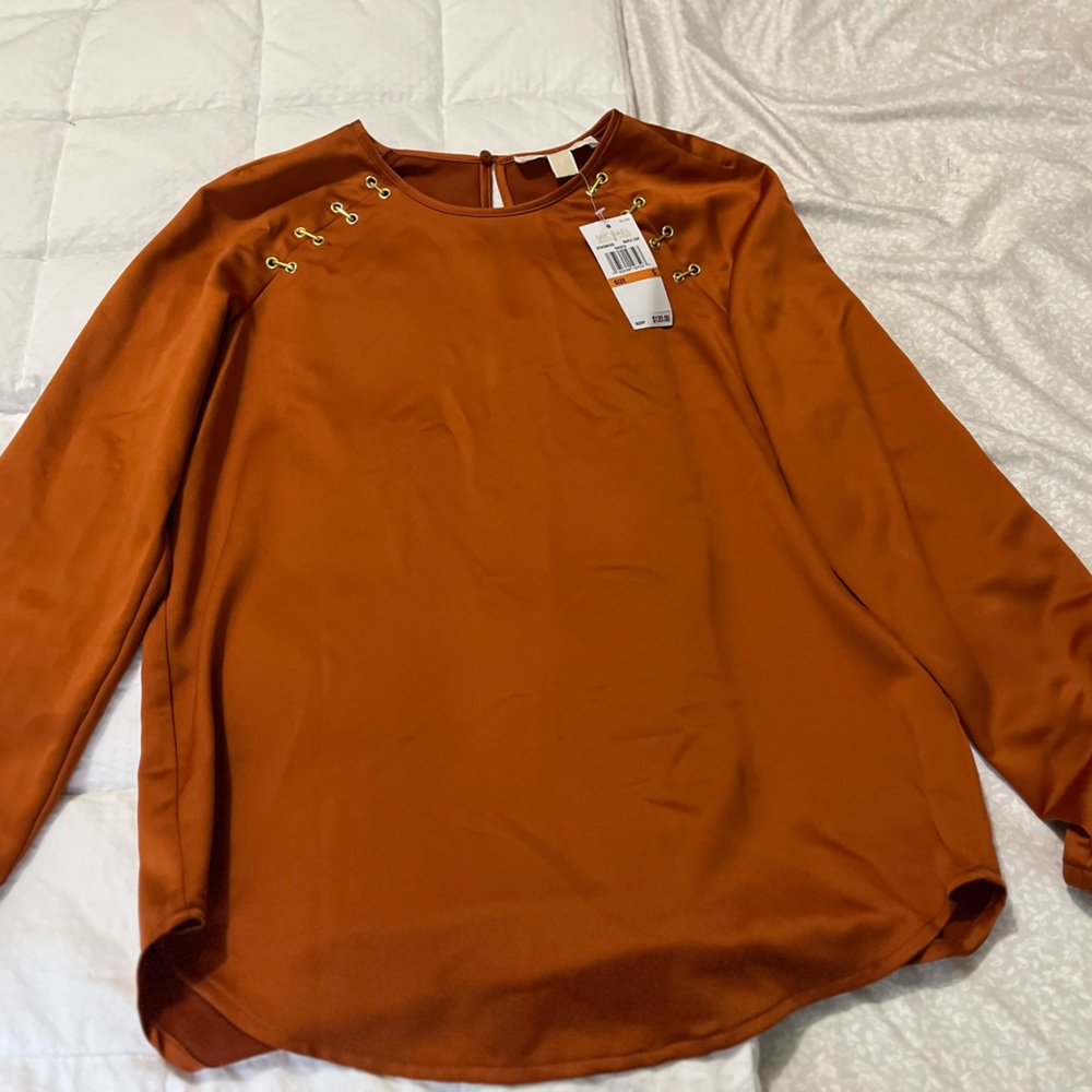 Michael Kors Maple Leaf Top with Grommet Accents